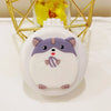 Baby Girls Kawaii Cartoon Animal Folding Massage Comb with Makeup Mirror – Portable Plastic Hair Brush for Children, Travel-Friendly