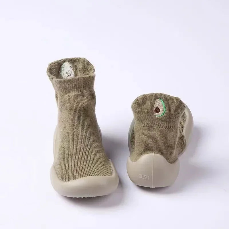 Children Anti-Slip Shoes Newborn Baby Toddler Girls Cotton Non-Slip Floor Socks Infant Boys Rubber Sole Cartoon Indoor Sneakers