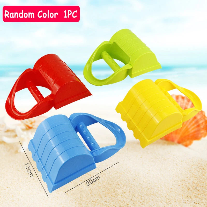 Kids Sandbox Mold Set With Shovel & Castle Brick Walls — Outdoor Beach Sand Play Toy