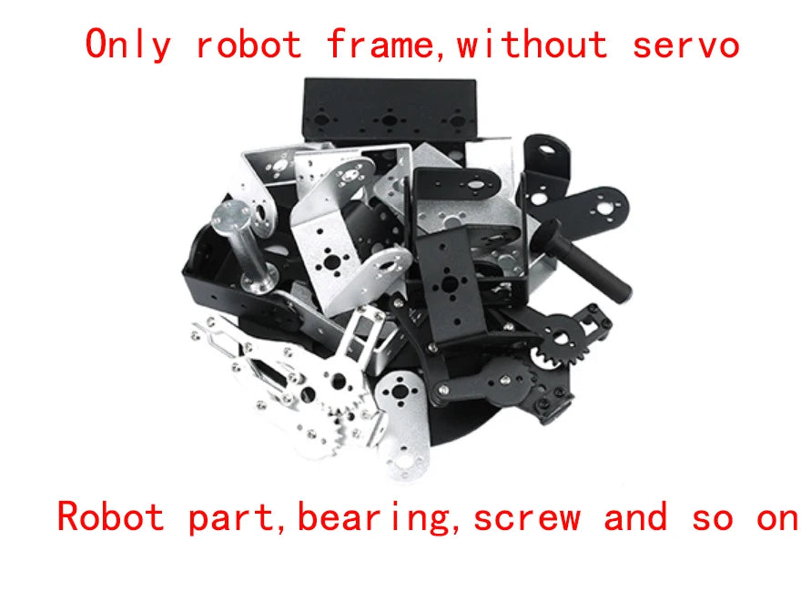 6 DOF Robot Manipulator, MG996 Metal Alloy Mechanical Arm with Clamp Claw Kit for Arduino, UNO/ESP32 Programmable DIY Robot Kit