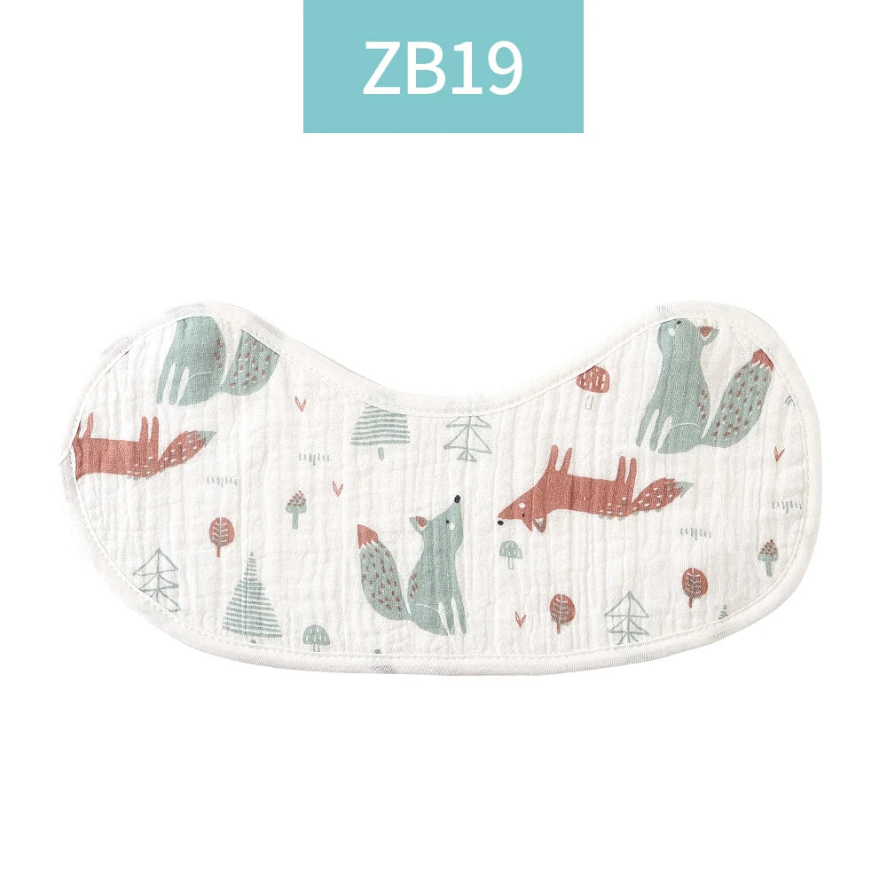 Kangobaby #My Soft Life# Breathable All-Season 6-Layer Baby Muslin Burp Cloth | 100% Cotton Antibacterial Newborn Feeding Bib - Kidzy Market