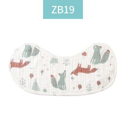 Kangobaby #My Soft Life# Breathable All-Season 6-Layer Baby Muslin Burp Cloth | 100% Cotton Antibacterial Newborn Feeding Bib - Kidzy Market