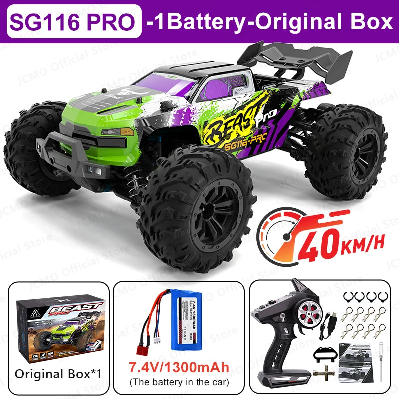 SG116MAX 1:16 High-Speed Brushless RC Car with 4WD Off-Road Drift