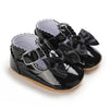 Khaki Baby Casual Shoes 0-18M Infant Toddler Bowknot Non-Slip Rubber Soft-Sole Flat PU First Walker Newborn Mary Janes