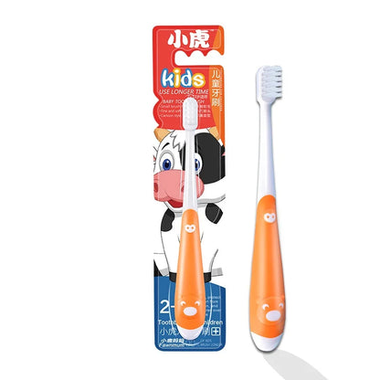 1Pc Fawnmum Cartoon Kids Toothbrush, Cute Animal Shaped Soft Silicone Handle for Children's Teeth & Gum Care