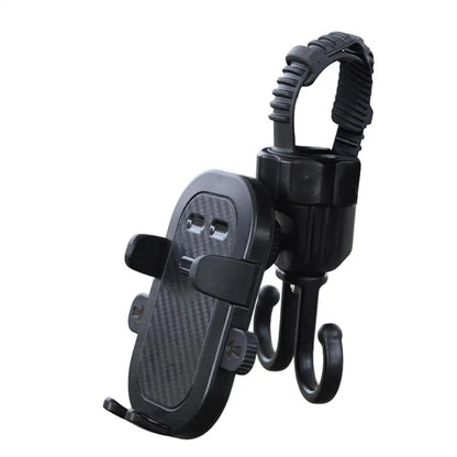 2-in-1 Baby Stroller Hooks Stable Creative Bicycle Hanging Double Rotatable Multifunctional Stroller Phone Holder