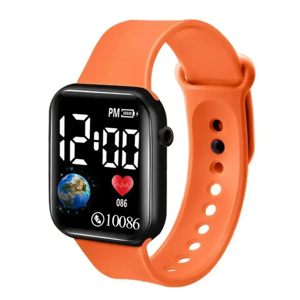 LED Digital Display Waterproof Electronic Smart Sport Fitness Watch Universal for Children
