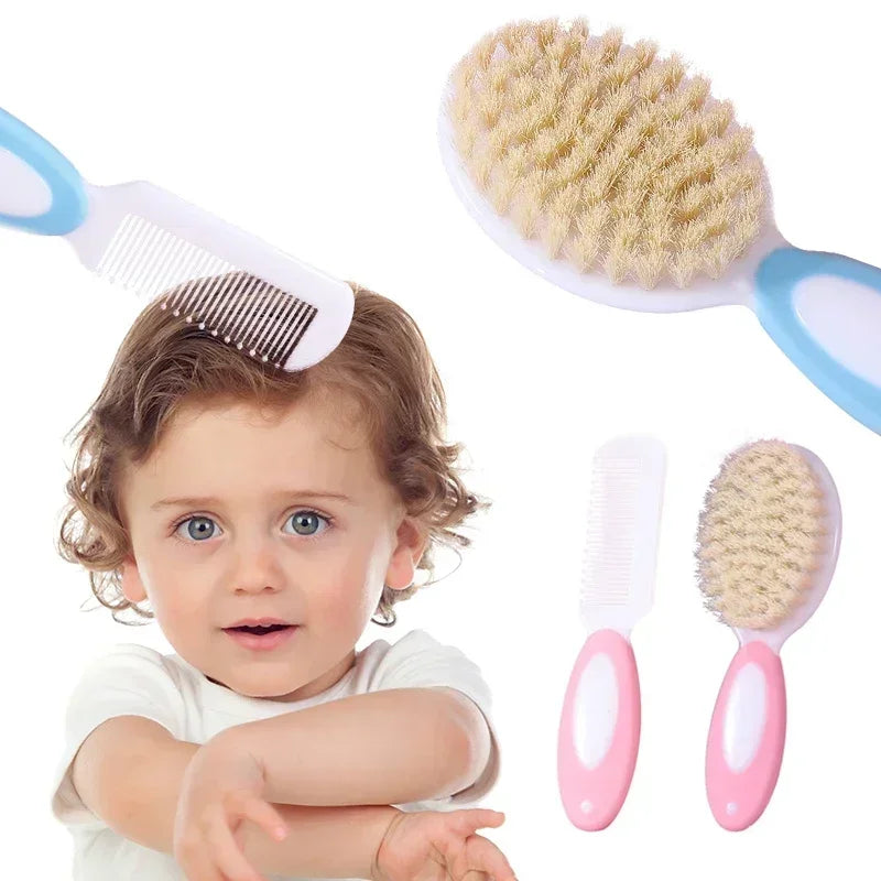 2Pcs Set Baby Care Comb - Anti-scratch Boy & Girl Hairbrush - Newborn Hair Brush, Infant Comb & Head Massager