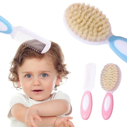 2Pcs Set Baby Care Comb - Anti-scratch Boy & Girl Hairbrush - Newborn Hair Brush, Infant Comb & Head Massager