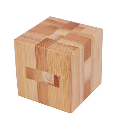 Wooden Kong Ming Lu Ban Lock – Montessori 3D IQ Puzzle for Kids and Adults