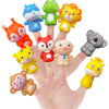 10PCS Soft Rubber Animal Finger Puppets, Role Play Storytelling Educational Toys for Kids