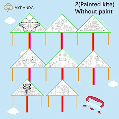 Blank DIY Kite for Children – Educational Painting Kite, Flying Outdoor Toy for Grassland Activities
