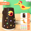 Magnetic Woodpecker Worm Catching Game - Montessori Wooden Feeding Toy for Toddlers & Preschoolers