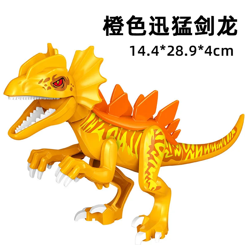 Jurassic World 3 Brutal Raptor Building Blocks – Tyrannosaurus, Indominus, and I-Rex Dinosaur Toy for Kids