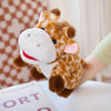 Stuffed Plush Hand and Finger Puppets, Lion Elephant Bunny Monkey Educational Toy for Kids