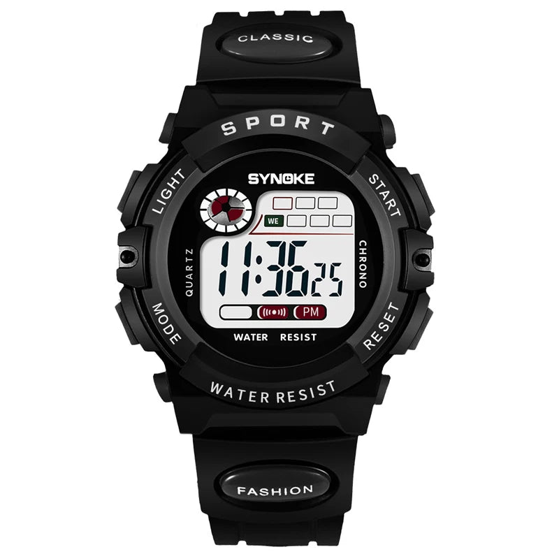 Electronic Children’s Sport Watch Colorful LED Digital Clock 3ATM Waterproof Alarm Wristwatch for Boys and Girls