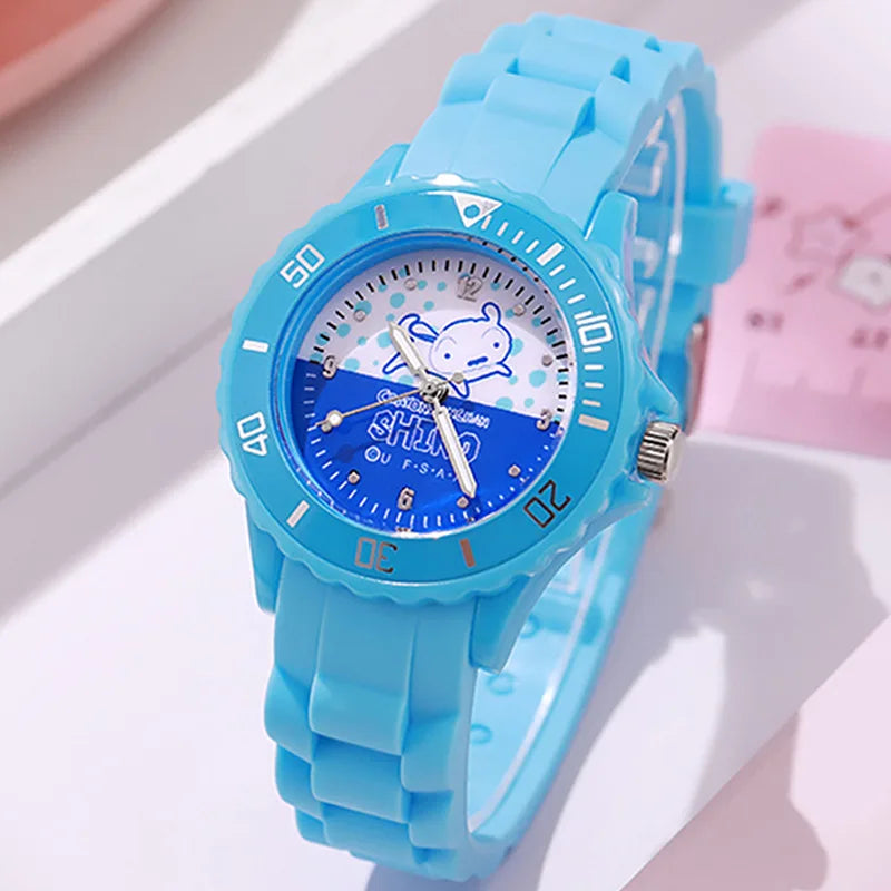 Crayon Shin-Chan Children’s Cartoon Silicone Quartz Watch Women’s Student Watch Birthday Gift
