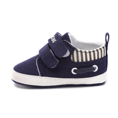 Meckior Baby Boy Sneakers Newborn Striped Soft Sole Casual Baby Shoes First Walker Toddler Crib Moccasins