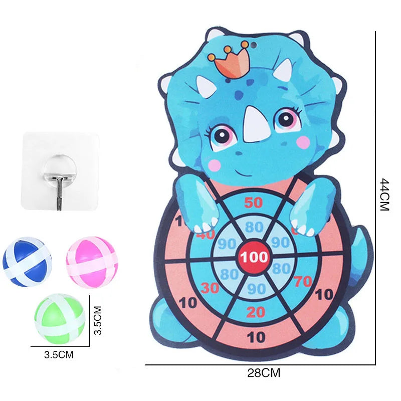 Montessori Sticky Ball Dartboard Slingshot Target – Kids Indoor & Outdoor Catapult Throwing Game
