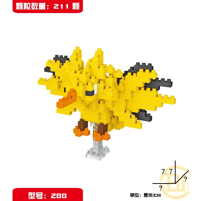 DIY Pokemon Mini Building Blocks – Pikachu, Charizard, Eevee, Mewtwo Anime Model Toys