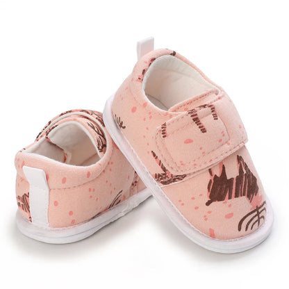 Spring and Autumn Women's Baby Casual Sports Shoes Soft Sole Anti-Slip Indoor and Outdoor Walking First Step Shoes
