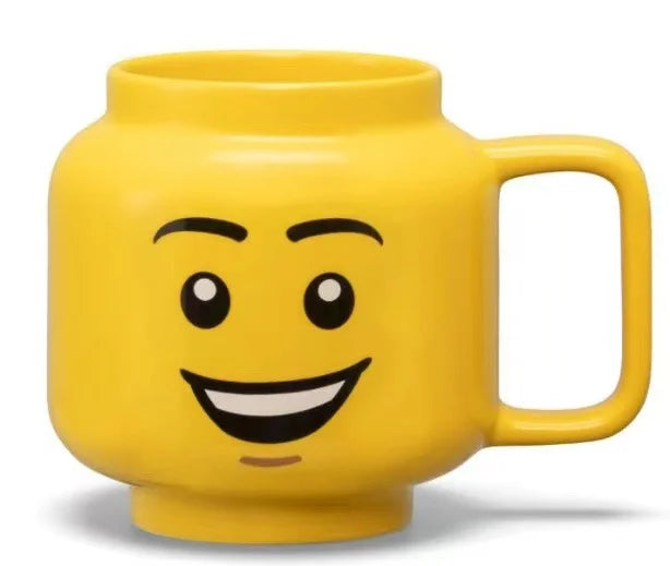 Cartoon Ceramic 250ml (8.5 fl oz) Mug — Cute Impish Figure-Head Coffee & Tea Cup, 1-Pack Porcelain Drinkware for Couples & Family