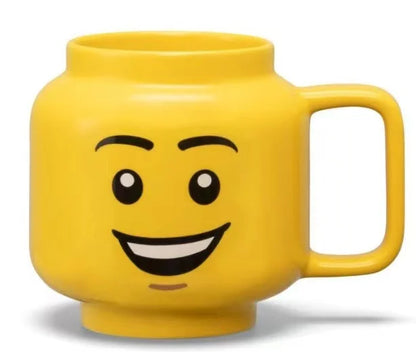 Cartoon Ceramic 250ml (8.5 fl oz) Mug — Cute Impish Figure-Head Coffee & Tea Cup, 1-Pack Porcelain Drinkware for Couples & Family