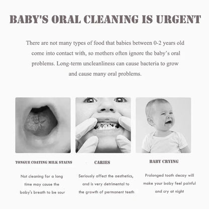 Baby Oral Disposable Cleaner - Newborn Milk Teeth Gauze Toothbrush & Tongue Washing Artifact