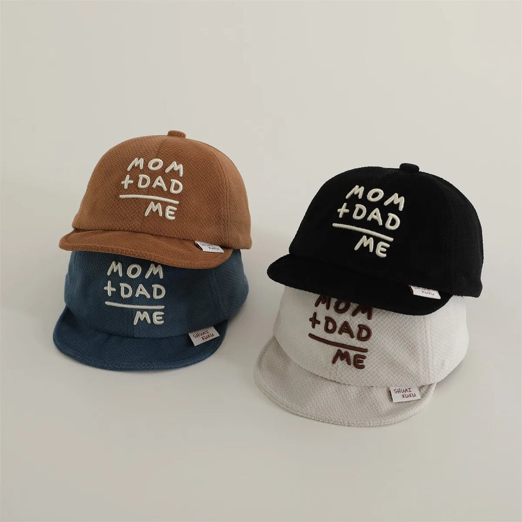 Adjustable Cotton Duckbill Hat for Baby & Toddler – Letter Embroidered Peaked Cap, Unisex Snapback