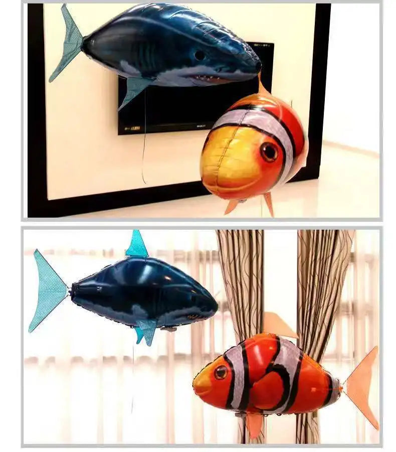 Inflatable RC Shark Toy – Air Swimming Remote Control Balloon Animal for Kids