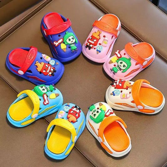 Summer Kids’ Sandals – Hole Children’s Shoes, Soft Anti-Skid Cartoon Baby Slippers, Sandy Beach Shoes for Boys & Girls