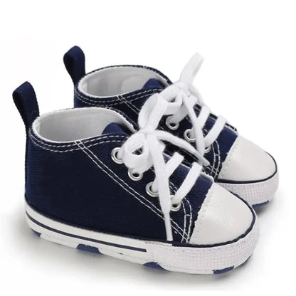 New Baby Shoes Boys Girls Classic Canvas Casual Sneakers Newborn First Walker Toddler Soft Sole Non-Slip Walking Shoes