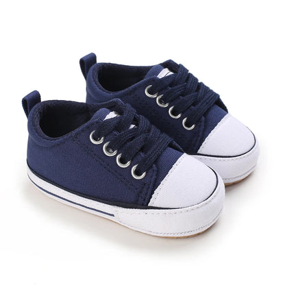HAIZHIW Newborn Baby Boy & Girl Leather Shoes – Infant First Walkers, Non-Slip Rubber Toddler Retro Shoes (0-18M)