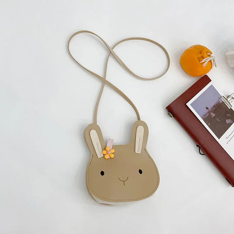 Cute Cartoon Animal PU Leather Shoulder Bag – Bear & Bunny Crossbody Messenger Bag for Kids, Toddler Girl & Boy Purse - Kidzy Market