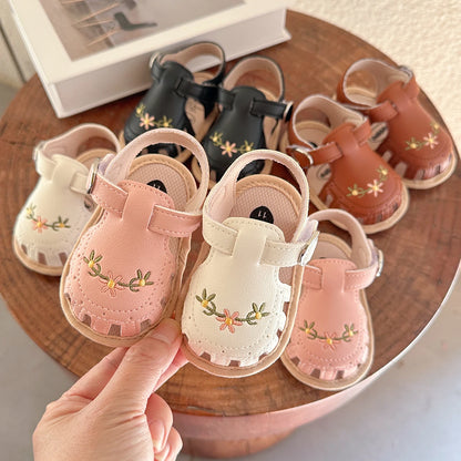 Infant Baby Sandals – Summer Crib Shoes, Flat First Walkers for Boys & Girls, Wedding Dress Shoes