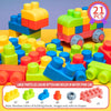 Soft Rubber Large Particle Blocks – Puzzle Assembly Toy for 1-Year-Old Boys and Girls, Brain Development Toy