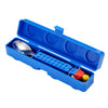 Children's Building Block Fork and Spoon Set with Storage Box - Stainless Steel Tableware, Jigsaw Toy Utensils, Perfect Kids Gift