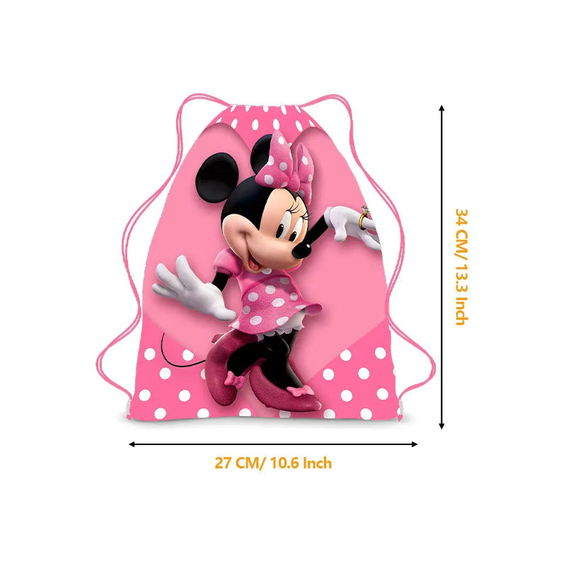 Disney Mickey & Minnie Children Drawstring Bag – Cartoon Anime Backpack, School Bag for Kids, Birthday & Christmas Gifts - Kidzy Market