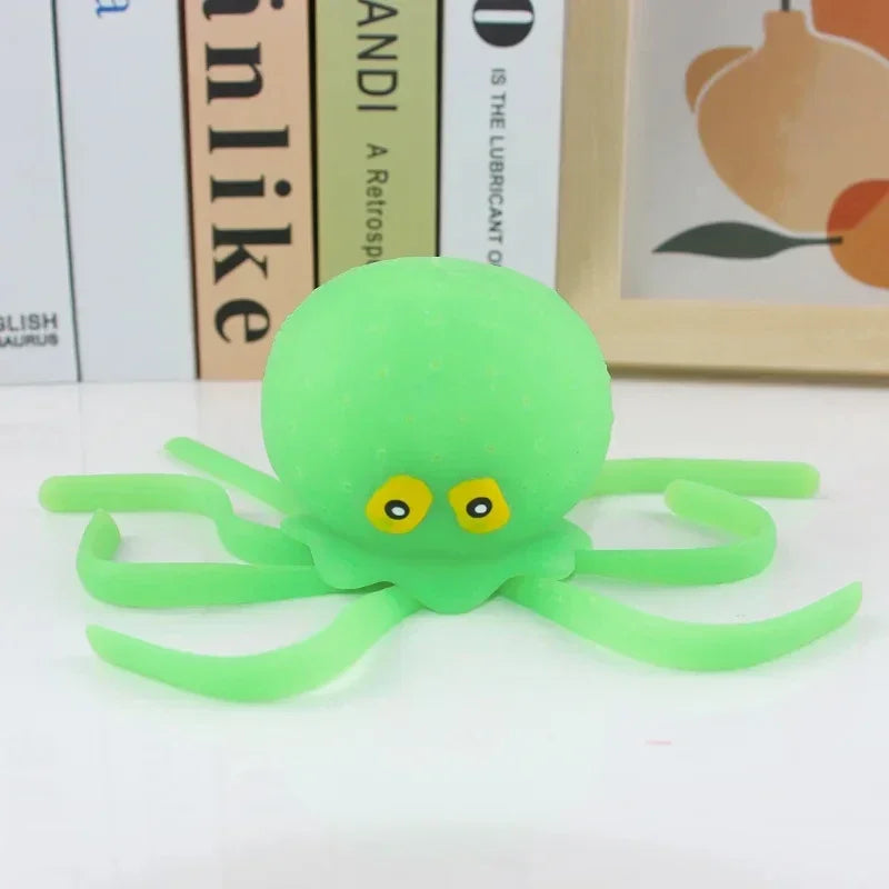 Baby Bath Toy Sponge Octopus – Water Absorbing Squeeze Stress Relief Toy