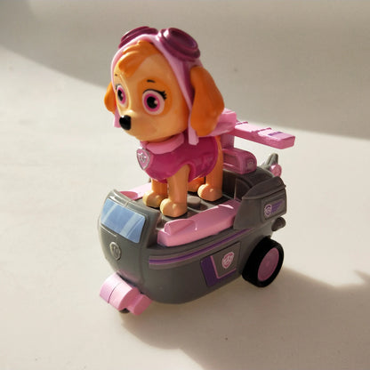 Paw Patrol Vehicle Playset – Chase, Skye, Marshall Pull Back Cars with Ryder Figure Building Blocks Toy