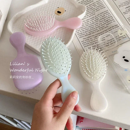 1 Piece Small Toddler Girl Hair Brush - Solid Color Massage Air Cushion Comb for Kids - Lovely Hair Care Tool