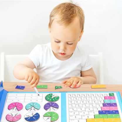 Magnetic Fraction Puzzles for Math Mastery – Montessori Arithmetic Teaching Aid, Cognitive Educational Toy