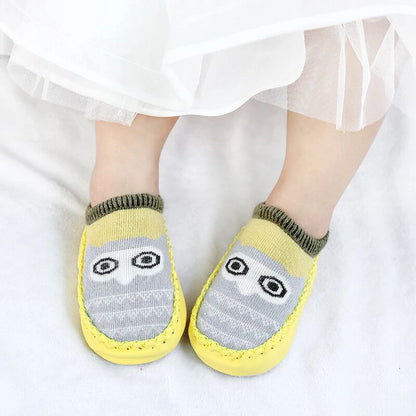 Baby Socks Slippers with Rubber Soles for Infant Newborn Children Anti-Slip Soft Sole Toddler Indoor Shoes