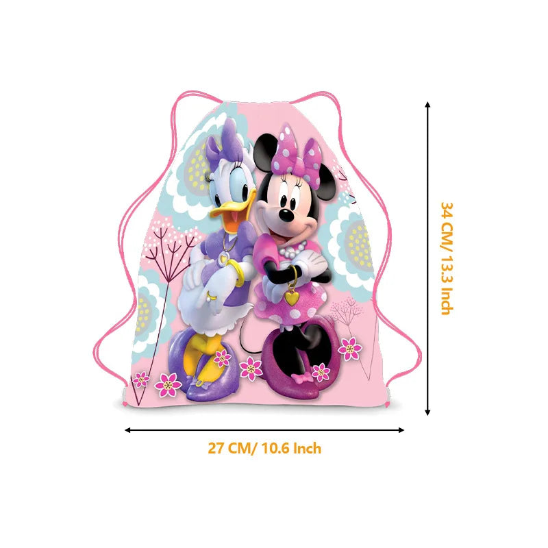 Disney Mickey & Minnie Children Drawstring Bag – Cartoon Anime Backpack, School Bag for Kids, Birthday & Christmas Gifts - Kidzy Market