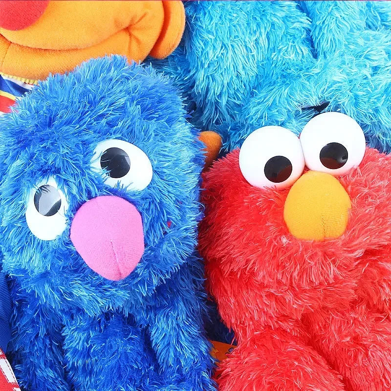 Large Sesame Street Elmo Plush Hand Puppet, Soft Cartoon Doll for Kids Gift