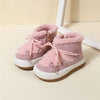 Warm Baby Boots with Plush Lining and Rubber Sole for Toddlers and Kids