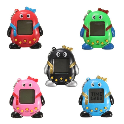 Creative Penguin-Shaped Electronic Pet Game with 168 Pets in 1, Virtual Tamagotchi Toy, Fun Electronic Gift for Kids