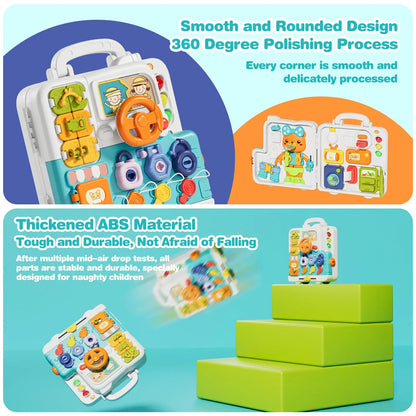 Musical Busy Board for Toddlers – Skills Development Educational Toy, Montessori Toy Gift for Children Ages 1-3