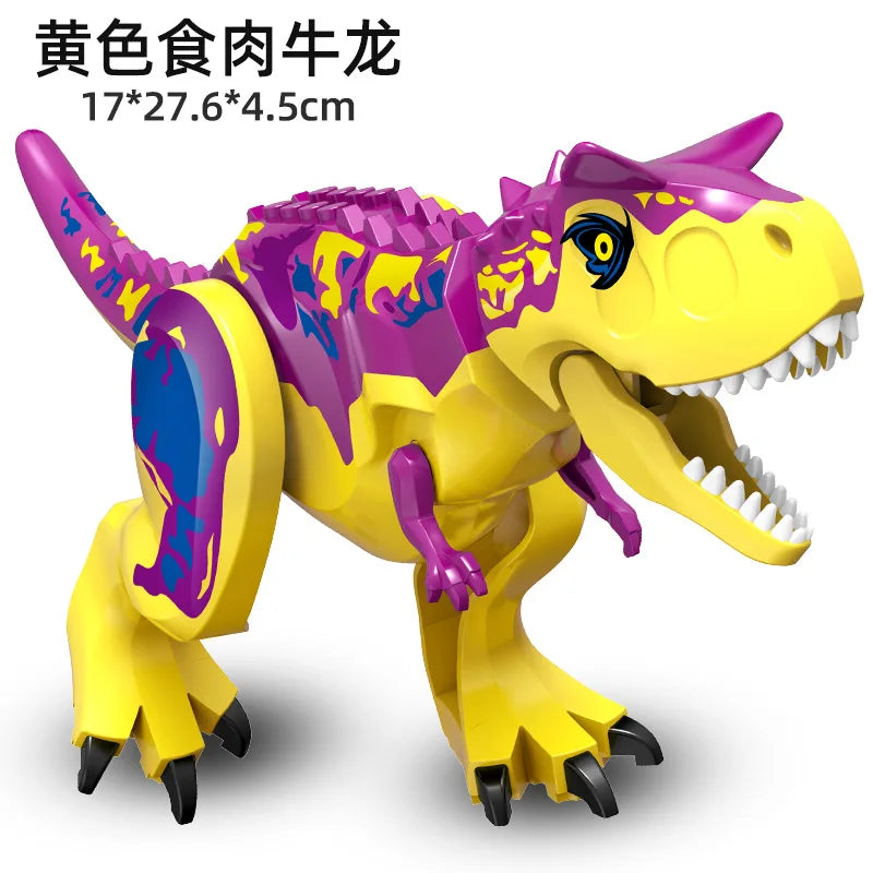 Jurassic World 3 Brutal Raptor Building Blocks – Tyrannosaurus, Indominus, and I-Rex Dinosaur Toy for Kids
