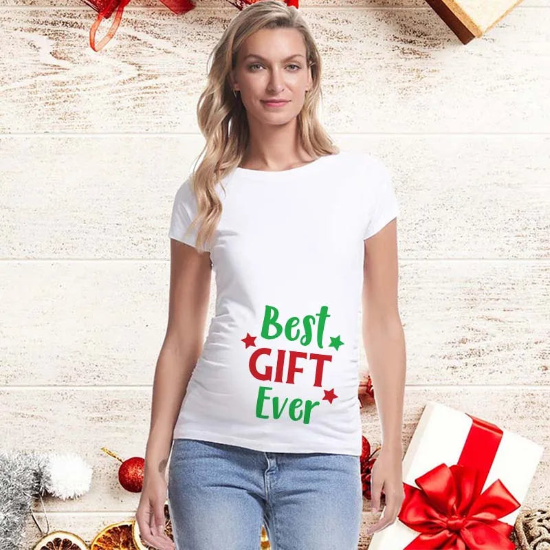 Christmas Pregnancy Shirt | Funny New Pregnancy Announcement T-Shirt | Baby on The Way | Cute Christmas Shirts | Best Xmas Gifts